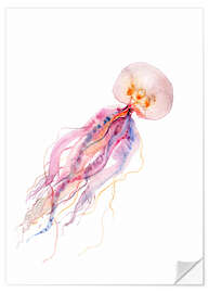 Naklejka na ścianę Jellyfish pink