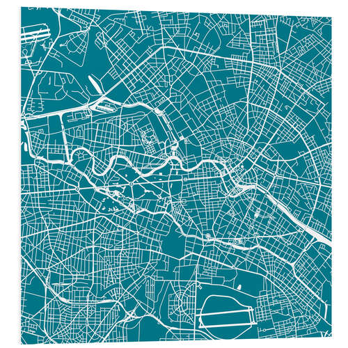 Foam board print City map of Berlin IV