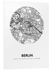 Foam board print City map of Berlin III