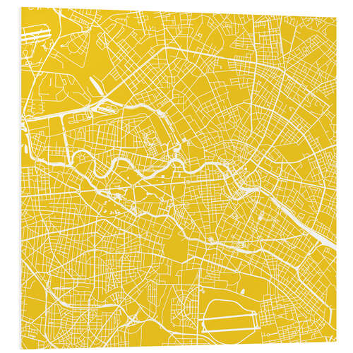 Hartschaumbild Stadtplan von Berlin I