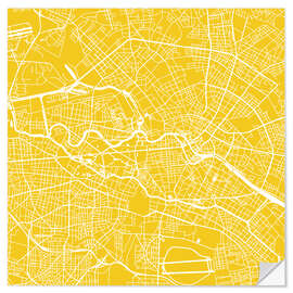 Vinilo para la pared Mapa de la ciudad de Berlín I