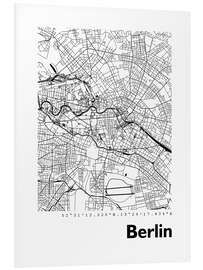 Foam board print City map of Berlin II