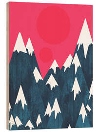 Wood print The pink morning sky