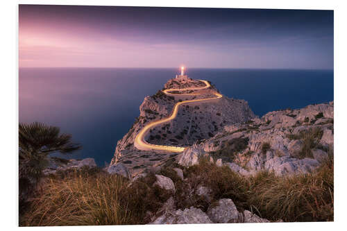 Foam board print Evening light at Cap Formentor (Mallorca / Spain)