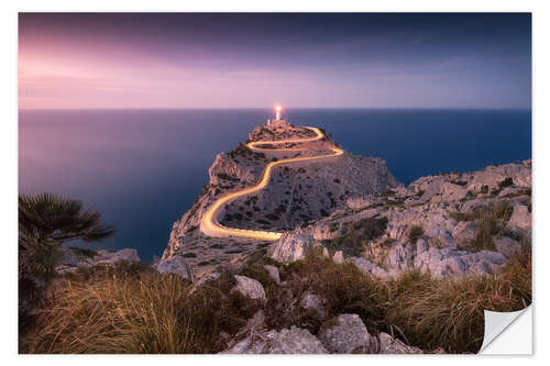 Selvklebende plakat Evening light at Cap Formentor (Mallorca / Spain)