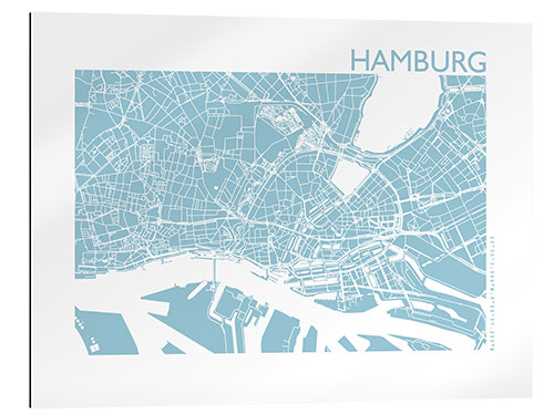 Gallery Print Stadtplan von Hamburg VI