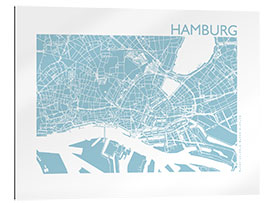 Gallery print City map of Hamburg VI