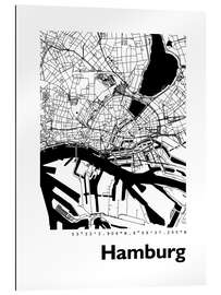 Gallery print City map of Hamburg V