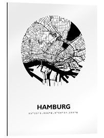 Gallery print City map of Hamburg IV