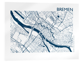 Akryylilasitaulu  City map of Bremen II - 44spaces