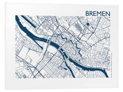 Stampa su PVC Mappa della città di Brema II