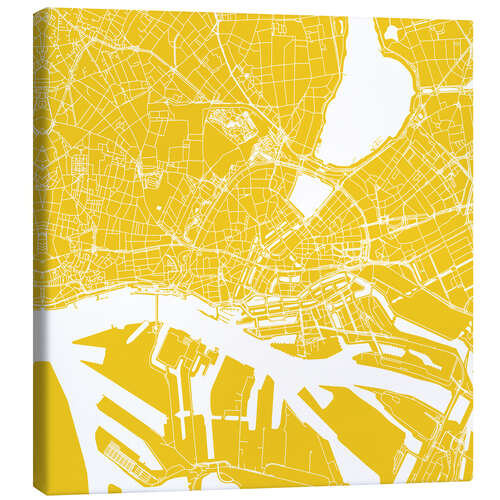 Canvas print City map of Hamburg II