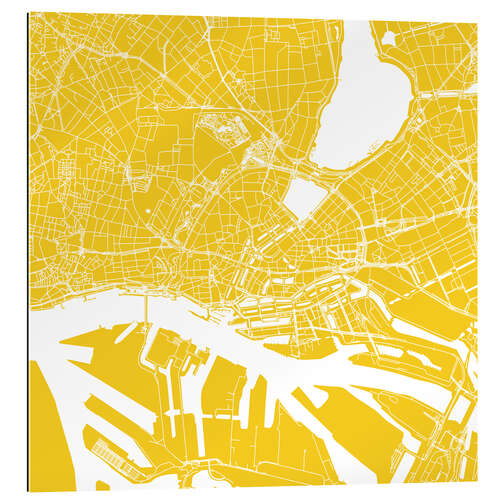 Galleritryck City map of Hamburg II