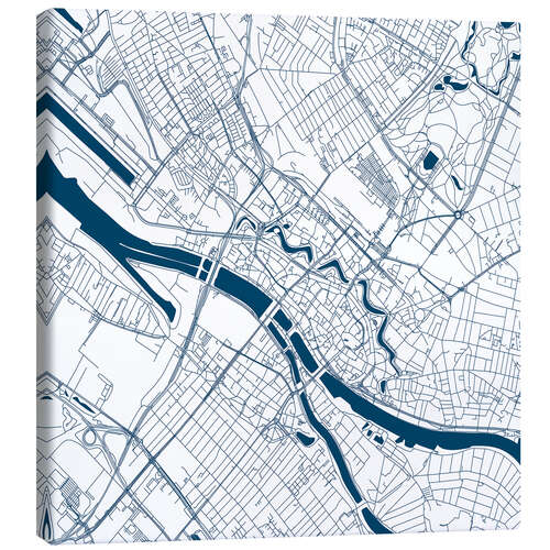 Canvastavla City map of Bremen I