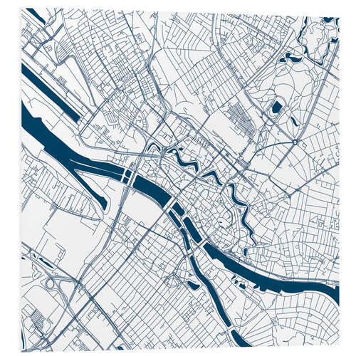 Cuadro de PVC Mapa de la ciudad de Bremen I