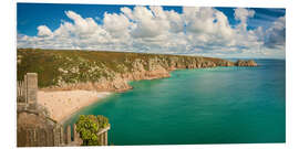 Foam board print Cornwall   Porthcurno Beach