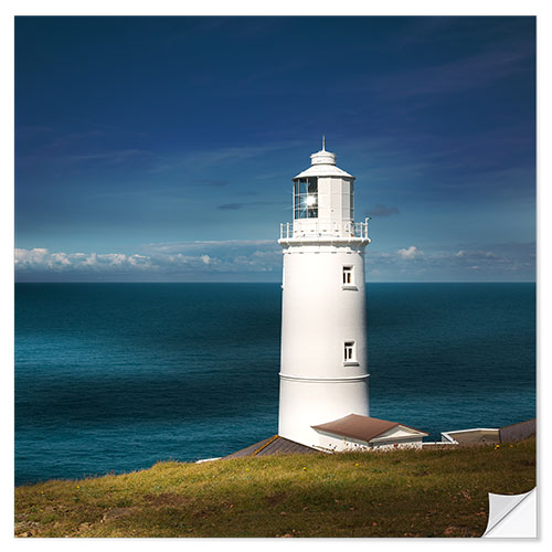 Selvklæbende plakat Lighthouse Trevose Head Cornwall