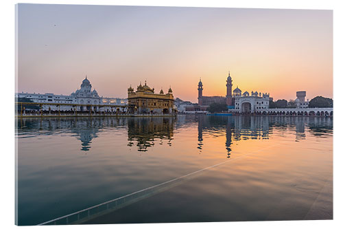 Quadro em acrílico The Golden Temple at sunrise, Amritsar, India