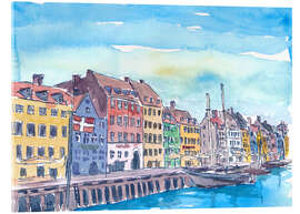 Acrylglasbild Hafenviertel Nyhavn, Kopenhagen