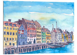 Tableau en plexi-alu Canal Nyhavn à Copenhague