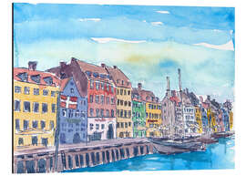 Magnettafel Hafenviertel Nyhavn, Kopenhagen