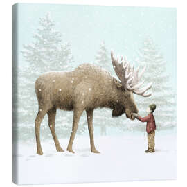 Canvas-taulu  Winter Moose - Eric Fan