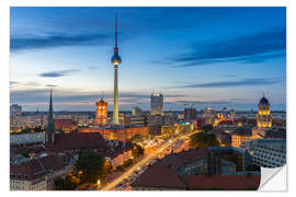 Selvklebende plakat Berlin skyline sunset