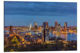 Aluminium print Rotterdam Skyline