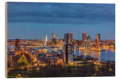 Puutaulu Rotterdam Skyline