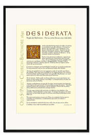 Gerahmter Kunstdruck Desiderata (Spanisch) II