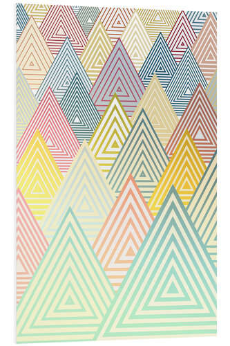 Foam board print Pastel Mountains