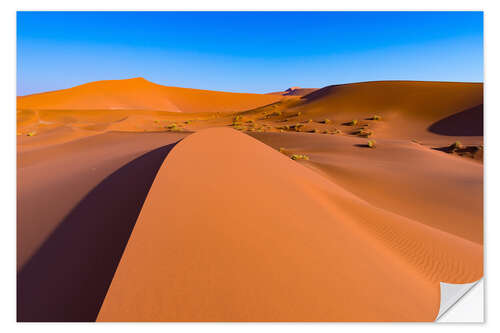 Vinilo para la pared Sand dunes and blue sky at Sossusvlei, Namib desert, Namibia