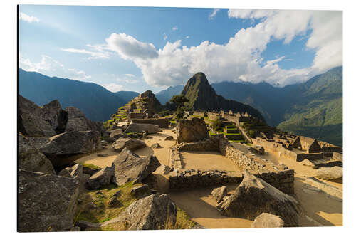 Aluminium print Light and clouds over Machu Picchu, Peru