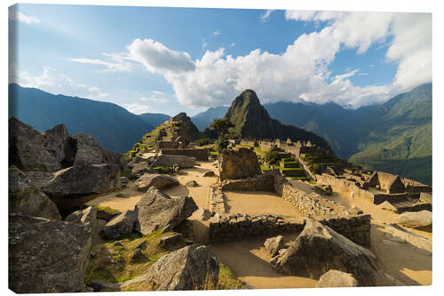 Canvas print Light and clouds over Machu Picchu, Peru