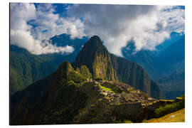 Cuadro de aluminio Light and clouds over Machu Picchu, Peru