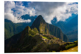 Quadro em PVC Light and clouds over Machu Picchu, Peru