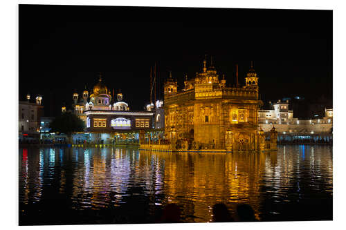 Stampa su PVC The Golden Temple by night, Amritsar, India