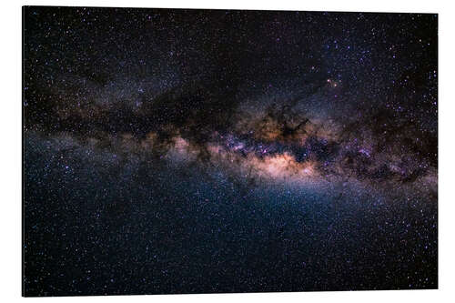 Aluminium print The Milky Way Galaxy, Details of the Colourful Core