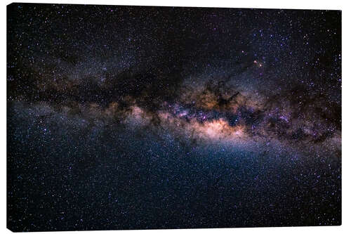 Canvas print The Milky Way Galaxy, Details of the Colourful Core