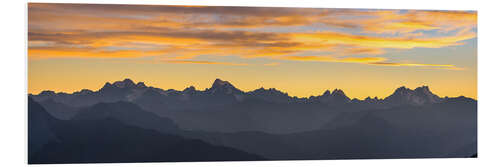 Bilde på skumplate The Alps at sunset, panoramic view