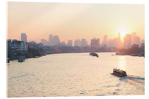 Acrylic print Bangkok skyline at sunrise, Thailand II