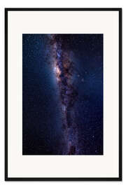 Gerahmter Kunstdruck Die Milchstraße, Details des bunten Kerns