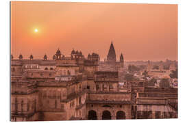 Tableau en plexi-alu Orchha city at sunset, India