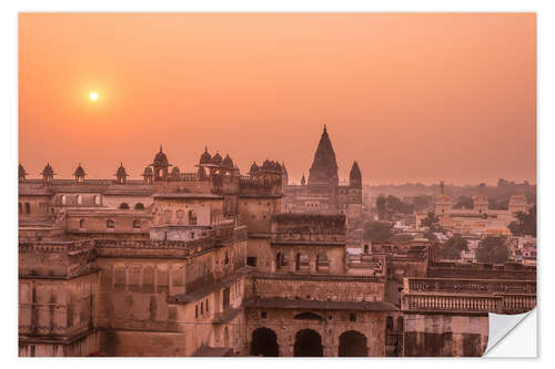 Sisustustarra Orchha city at sunset, India