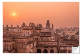 Wall sticker Orchha city at sunset, India