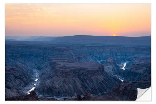 Naklejka na ścianę Fish River Canyon at sunset, travel destination in Namibia