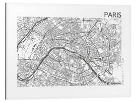 Magnettafel Stadtplan von Paris VIII