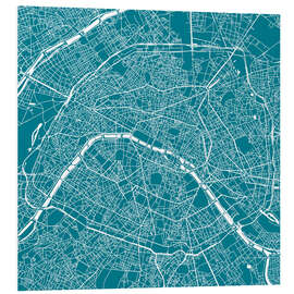 Foam board print City map of Paris VII