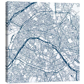 Canvas print City map of Paris VI