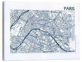 Canvas print City map of Paris IV